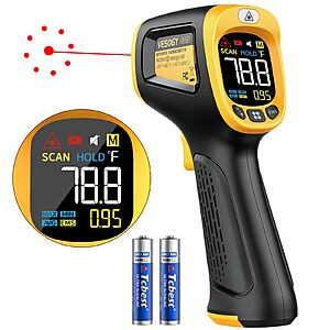 Prime: VESOGY Infrared Laser Temp Gun w/ Adjustable Emissivity (-58°F to 932°F) $5.70 + Free S&H