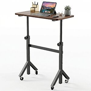 HUANUO 32" Adjustable Height Standing Desk w/ Wheels $24.80 + Free S&H