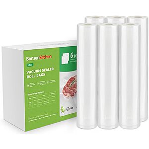6-Ct 11" x 16' Bonsenkitchen Vacuum Sealer Rolls