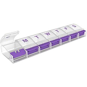 8.75" x 2" Ezy Dose Weekly X-Large Pill Organizer (Color May Vary)
