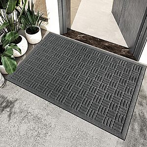 29.5" x 17" Mibao Rubber Backed Door Mat (Grey)