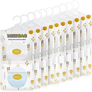 10-Pk Vacplus Closet Moisture Absorber Hanging Dehumidifier Bags (Unscented) $9.90 w/ S&S