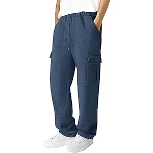 3rd Hill Men's Loose Fit 5 Pocket Open Bottom Joggers