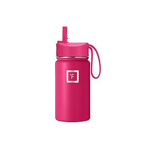 14-Oz Iron Flask Kids' Double Wall Insulated Water Bottle (Rad Raspberry)