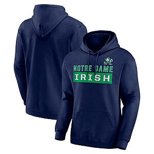 NCAA Men's Officially Licensed Stacked Cotton Blend Fleece Hoodie (Various) from