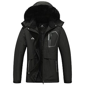 MOERDENG Women's Softshell Waterproof Winter Jacket w/ Detachable Hood (various) from