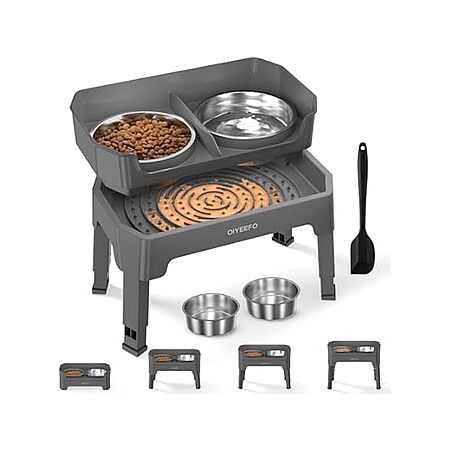 3-in-1 Adjustable Dog Bowl Stand for $23.99