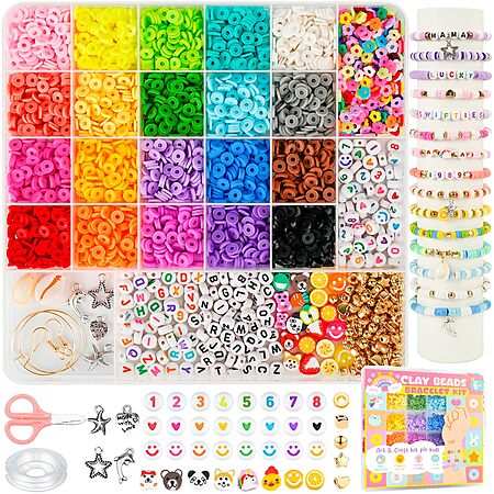 5000-Piece Sunlode Clay Bead Bracelet Making Kit (Sweet Petal) $3.99 + Free Shipping w/ Prime or on $35+