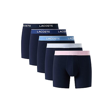 5-Pack Lacoste Men's Cotton Stretch Essentials Boxer Briefs $29.99 + Free Shipping w/ Prime or on $35+