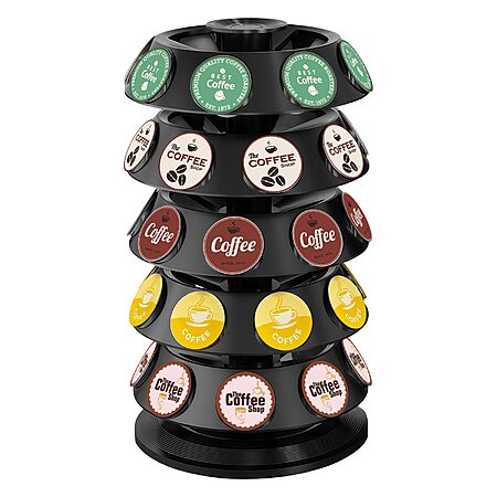 40-Capsule TomsHub 360° Turntable Spinning K Cup Coffee Pod Organizer $11.99 + Free Shipping w/ Prime or on $35+