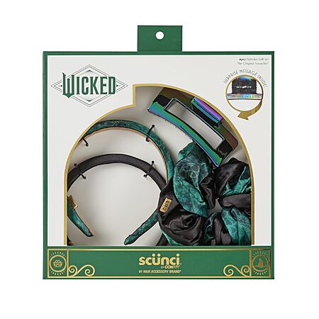 4-Piece Scunci by Conair Wicked Elphaba Hair Accessory Set $6.61 + Free Shipping w/ Prime or on $35+