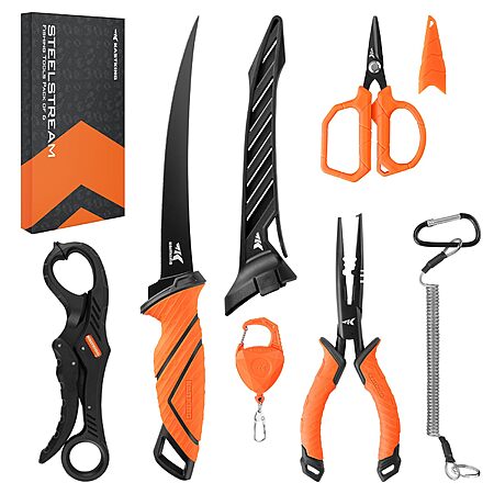 6-Piece KastKing SteelStream Fishing Tool Kit $23.66 + Free Shipping w/ Prime or on $35+