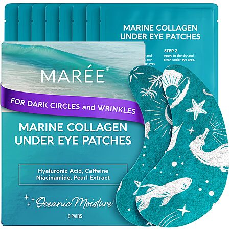 8-Pair Maree Marine Collagen & Caffeine Hydrating Under Eye Patches for Puffy Eyes and Dark Circles $6.64 w/ S&S + Free Shipping w/ Prime or on $35+