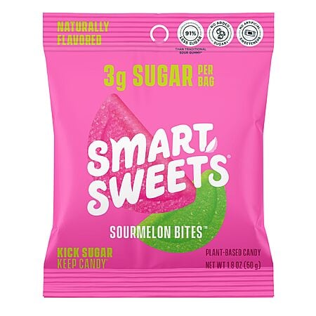 12-Pack 1.8-Oz SmartSweets  Low Sugar Sourmelon Bites Gummy Candy $8.56 + Free Shipping w/ Prime or on $35+