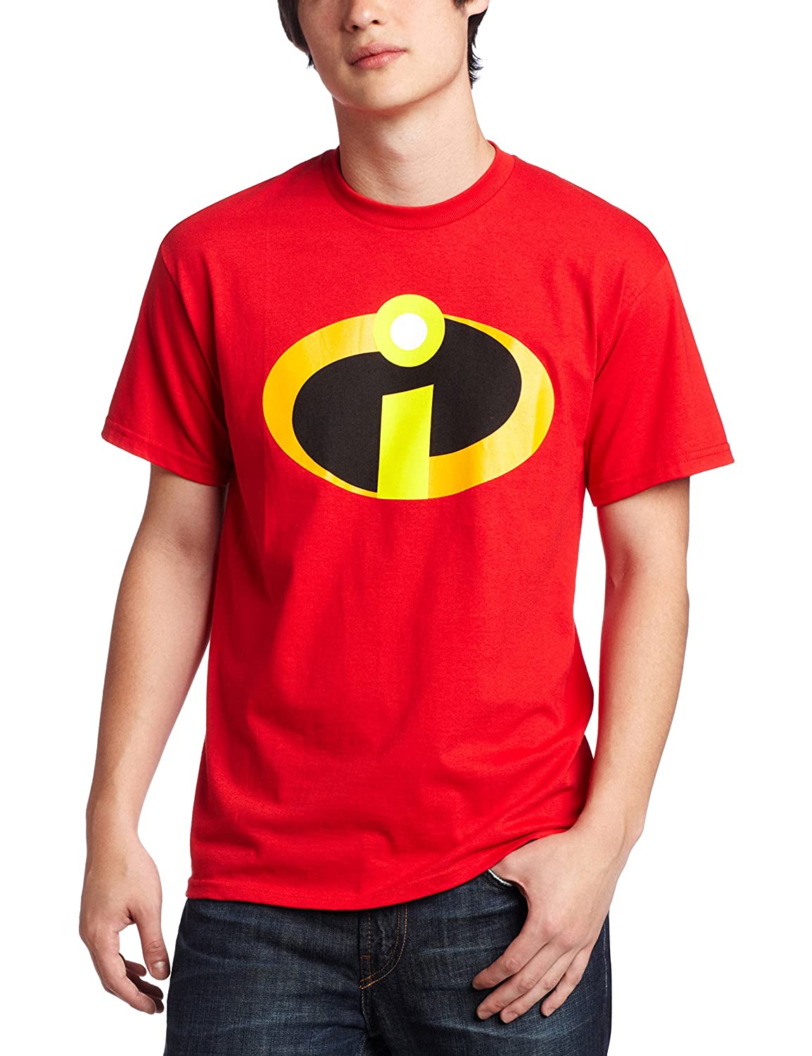 Disney Men S The Incredibles Logo Costume T Shirt Red 5 70