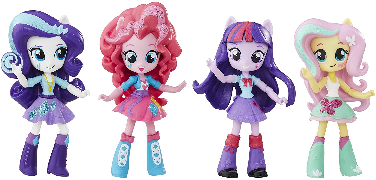 4-Piece 4.5" My Little Pony Equestria Girls Mini Set (Rarity, Fluttershy, Twilight Sparkle, Pinky Pie) $12.59 + Free Shipping w/ Prime