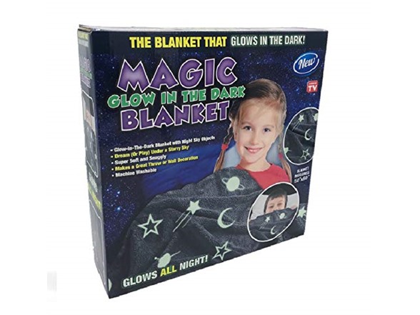 50"x 60" Heartwarming Gifts and Novelties Magic Glow in the Dark Blanket $9 + Free Shipping w/ Prime