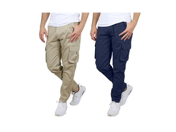 Galaxy by harvic men's flex cotton stretch cargo pants clearance