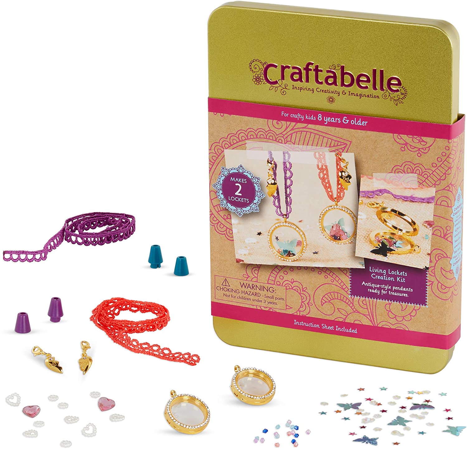 Craftabelle: 85-Piece Living Lockets Creation Kit $5.42, 28-Piece Off the Cuff Creation Kit $6.78 + Free Shipping w/ Prime or on $25+