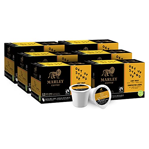 Marley Coffee Get Up Stand Up, Light Roast Coffee, K-Cup Pods, 12 Count (Pack of 6) AC & S&S $32.25