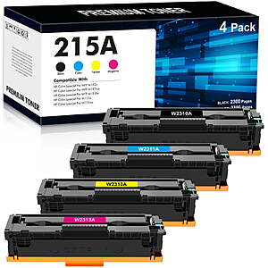 215A Toner Cartridges With Chip Compatible for HP 215A W2310A Color Pro MFP M182nw Laserjet MFP M183fw M182 M183 M155 Printers Ink, Pack of 4 $63.19