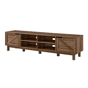 Walker Edison Tinsley Barn-Door Low Stand for TVs up to 80 Inches, 70 Inch, Rustic Oak $87.99