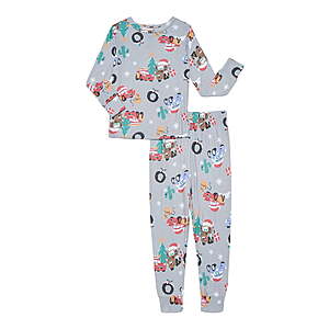 Pixar Cars Toddler Boys Christmas Snug Fit Top and Pants Pajama Set,2-Piece,Size 12M $2.85