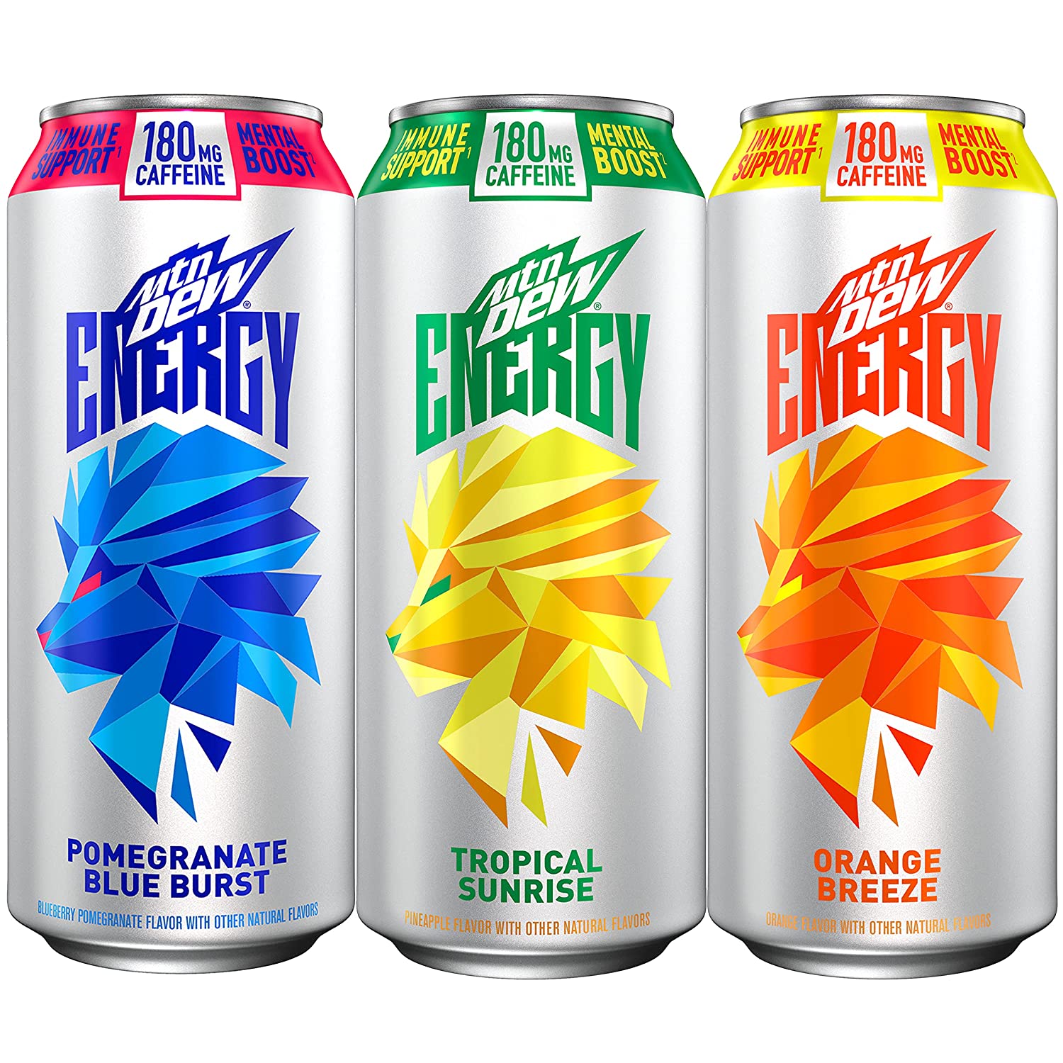 MTN DEW ENERGY, 3 Flavor Variety Pack, 16oz Cans (12 Pack) $23.74 S&S @ Amazon