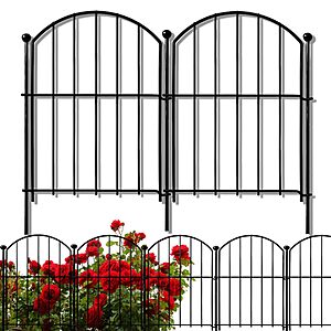 Decorative Garden Fence 17in x10ft, 10 Pack Rustproof Metal No Dig Fence $19.59 at Amazon 