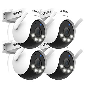 4-Pack Defender Everwatch 4K PTZ Wi-Fi 6 Security Cameras $109.99 + Free Shipping