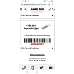 Free LED keychain light from lampsplus YMMV