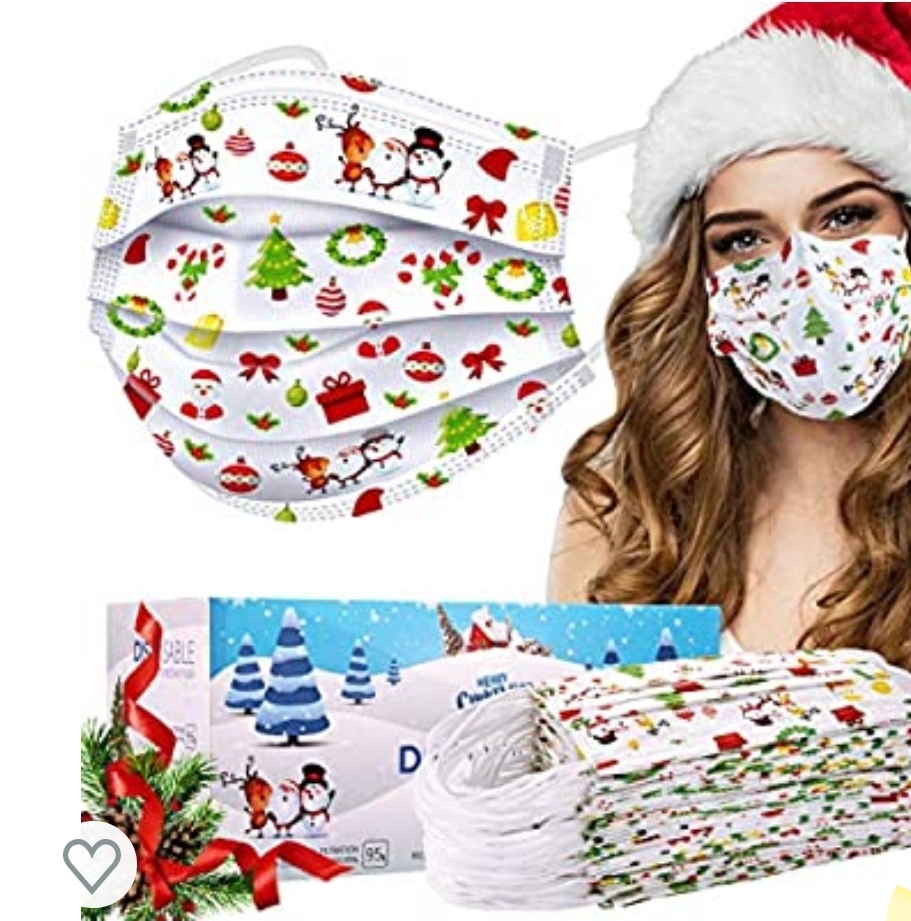 50% off 50-Pack Christmas Disposable Mask for Adult and Kids $7.99 Amazon