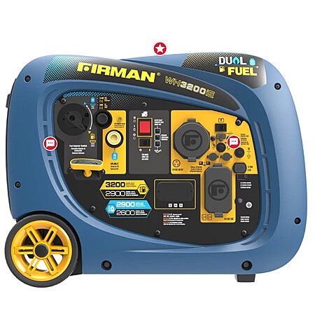 Firman 2900W Running / 3200W Peak Electric Start Dual Fuel Powered Inverter Generator - Gas and LP - Costco -$299
