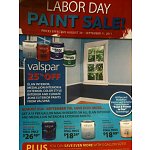 Valspar Paint 25% OFF + $5 off per gallon mail in rebate - YMMV