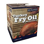 lowes: Turkey frying supplies rice bran oil 3 gal $18, soybean peanut blend oil 3 gal $17, Turkey 30 gal pot $27,  30 gal turkey fryer $41 in store only YMMv 3-29-17 only