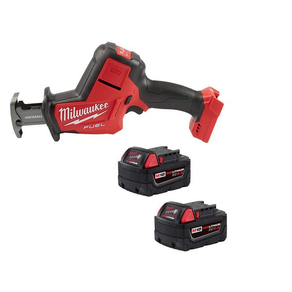 Home depot: Milwaukee M18 FUEL 18-Volt Lithium-Ion Brushless Cordless HACKZALL Reciprocating Saw with (2) M18 5.0Ah Batteries $200 free ship