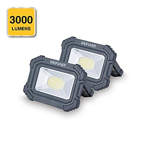 Home Depot: Defiant 3000 Lumens Rechargeable Magnetic Utility Light With Power Bank (2-Pack ) $26 (reg. 30) Clearance YMMV in store