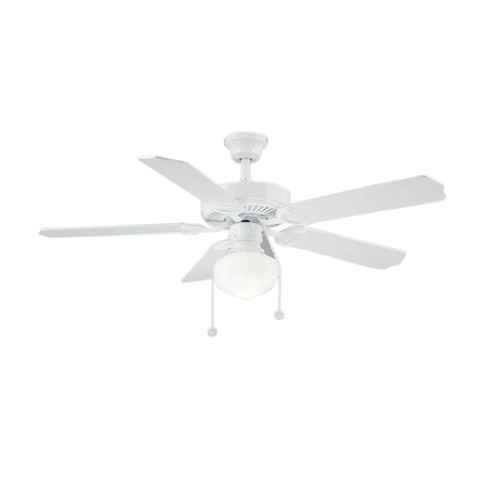 Home Depot Trimount 52 In Indoor White Ceiling Fan With