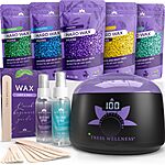 Tress Wellness Waxing Kit for Brazilian Wax Black Purple Flower