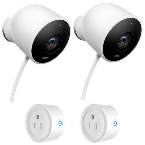Google Nest Wired Outdoor Security Camera 2 Pack W 2 Pack Wifi