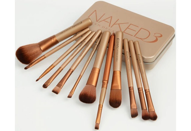 Naked 3 12 Piece Top Grade Professional Cosmetic Makeup Brush Set