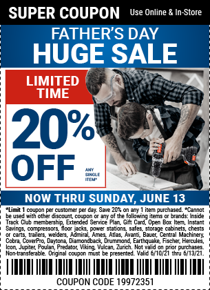 Harbor Freight Coupon: Any Single Item for Online or In ...