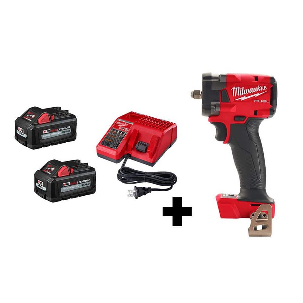 Milwaukee M18 FUEL GEN-3 18-Volt Lithium-Ion Brushless Cordless 3/8 in. Compact Impact Wrench with (2) 6.0 Ah Batteries & Charger $269.99