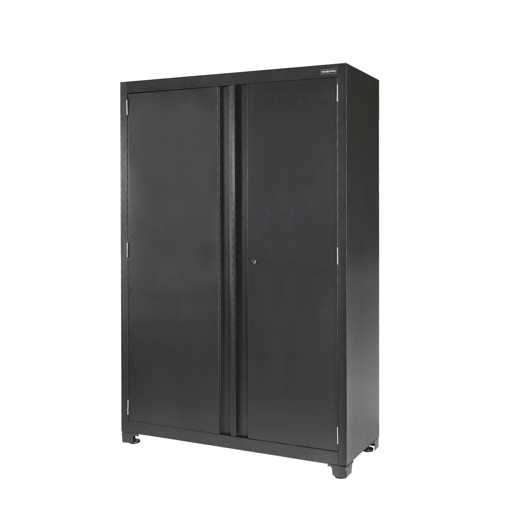 WORKPRO 48-inch Heavy-Duty Garage Storage Cabinet, 3 Shelves, Black, Metal - $199