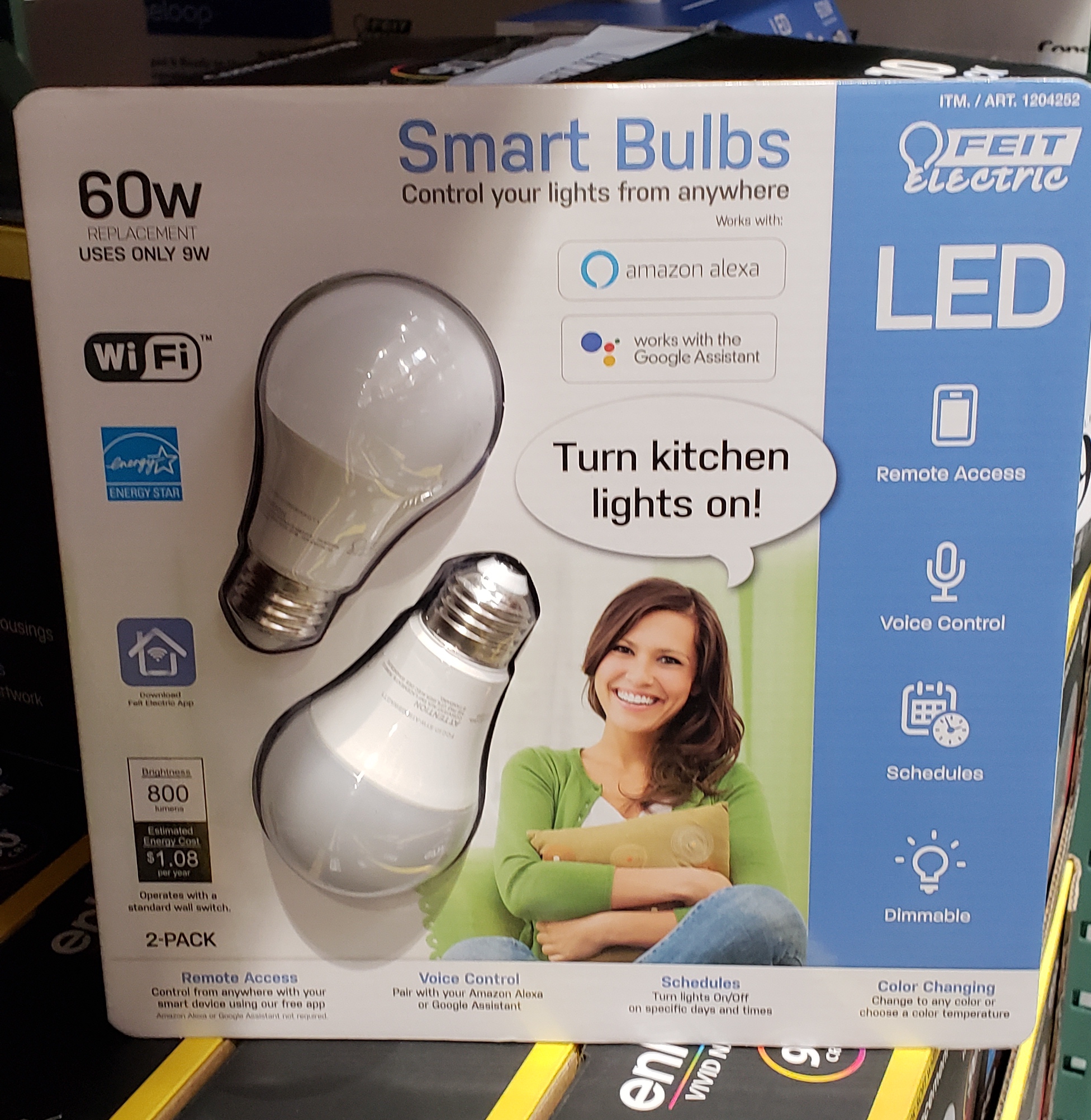 Costco B&M: FEIT 2-pack Smart WiFi Color Changing/Tunable ...