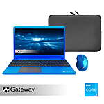Gateway 15.6&quot; Ultra Slim Notebook with Carrying Case &amp; Wireless Mouse, FHD, Intel® Core™ i3-1115G4, Dual Core, 4GB Memory, 128GB SSD, Tuned by THX™