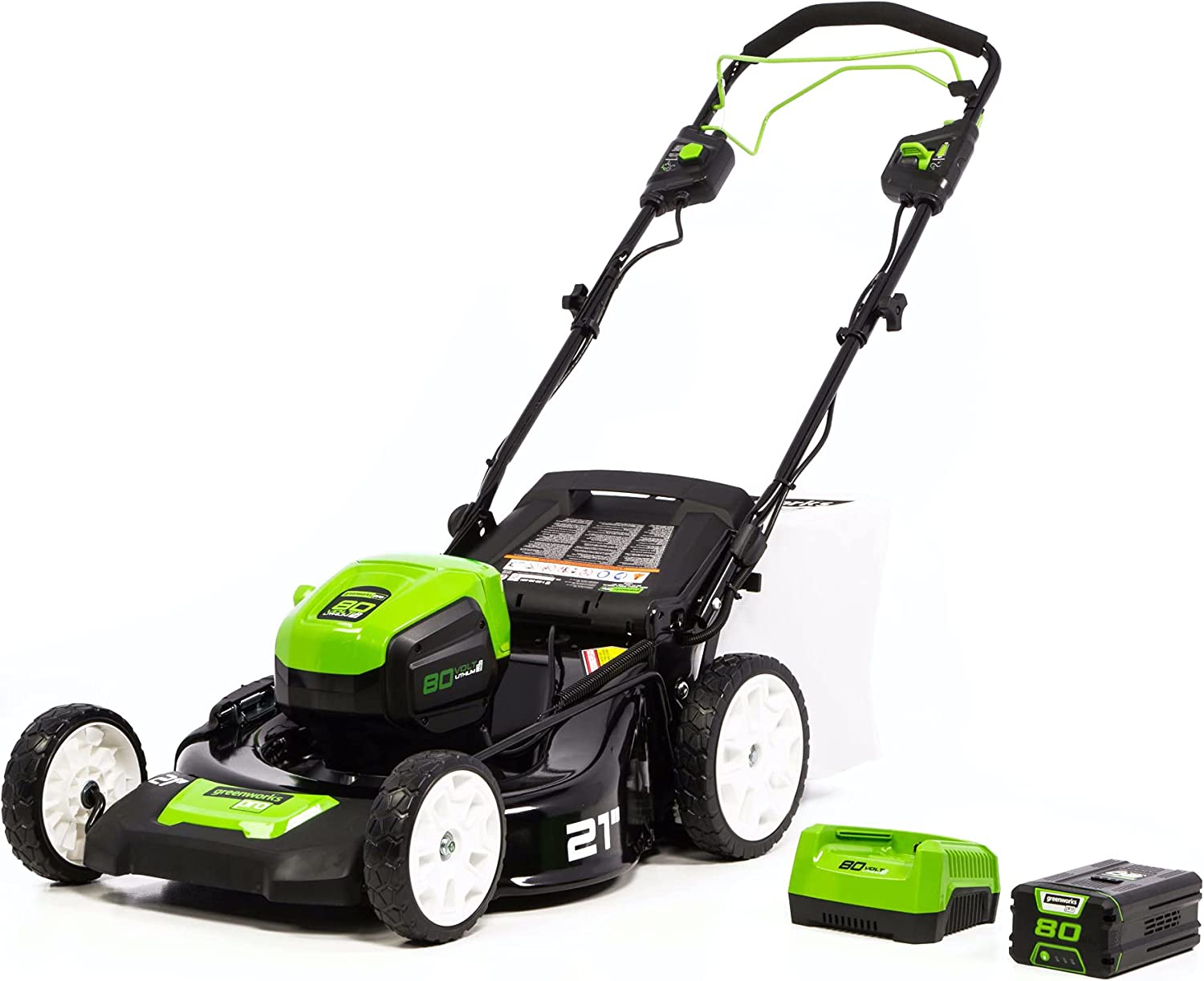 Deal of the day: Greenworks Pro 80V 21-Inch Brushless Self-Propelled Lawn Mower 4.0Ah Battery and Charger Included, MO80L410 - $412