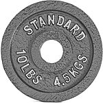 CAP Barbell Olympic 2-Inch Weight Plate, GRAY 10 LBS, Single - $8