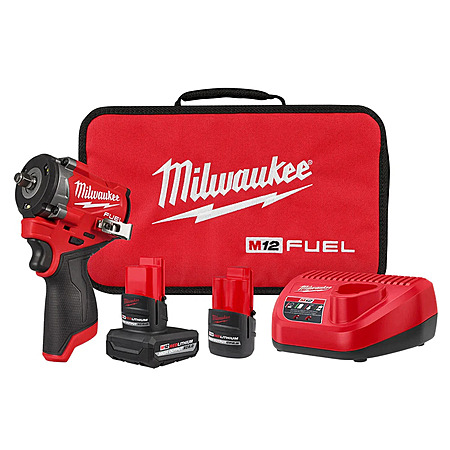 Milwaukee Fuel M12 3/8" Stubby Impact Wrench Kit $255 with Code, free shipping