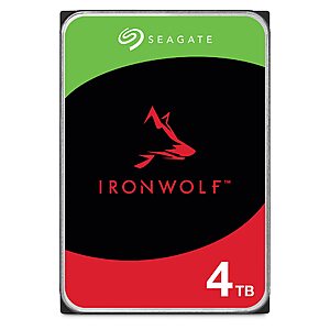 Seagate IronWolf 4TB NAS Internal Hard Drive CMR 3.5 Inch SATA 6Gb/s 5400 RPM 64MB Cache for RAID Network Atta